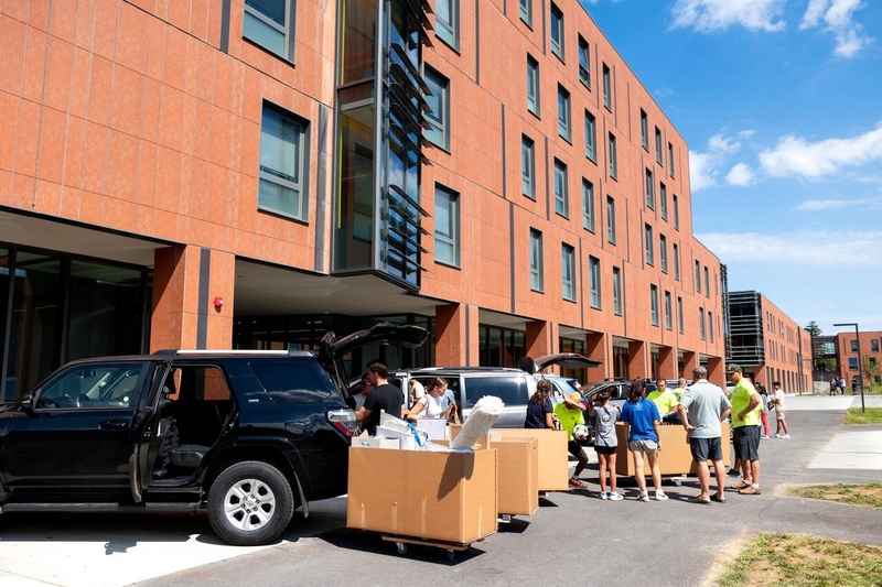 Moving in day at residential halls