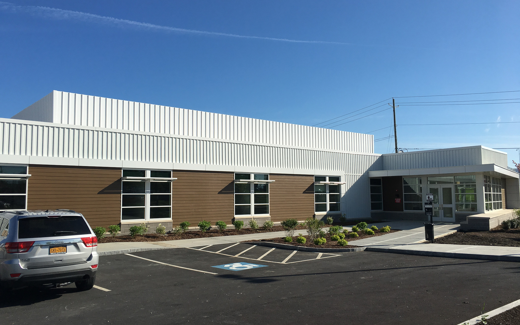 CVM parking lot and community entrance
