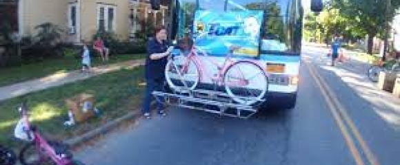 Bike on the front of a TCAT Bus
