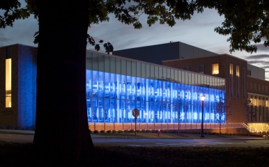 Stocking Hall at night