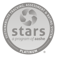 AASHE STARS Platinum seal, recognizing Cornell’s highest-level achievement in sustainability performance
