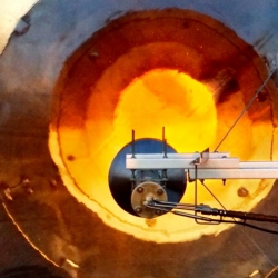 Dimension Energy demonstrates their reactor where carbon dioxide meets sunlight to create environmentally friendly fuel.