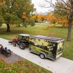 Solar trailer as seen from above