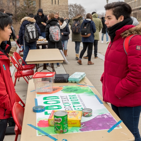Students gather at SpringFest on Ho Plaza