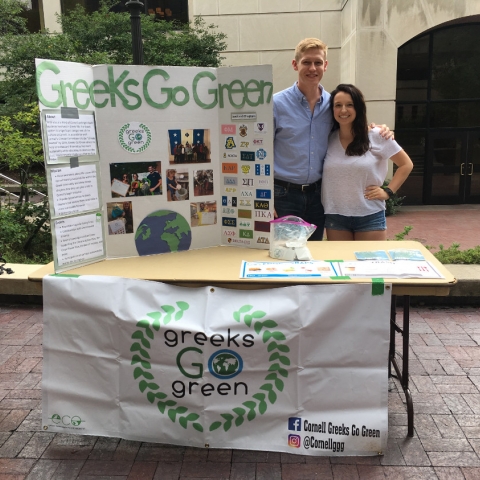 Greeks Go Green club table at Ho Plaza