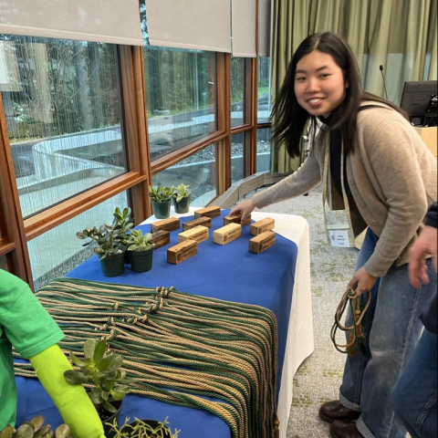 Senior cords & student sustainability awards on display