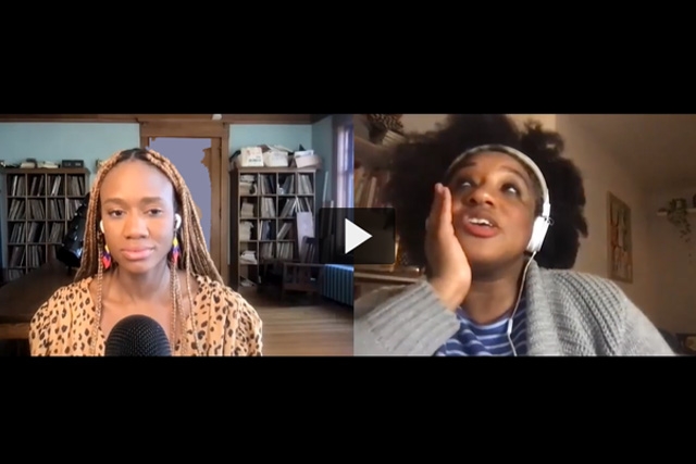 Aja Barbar and Cindy Cordoba on zoom discussion 