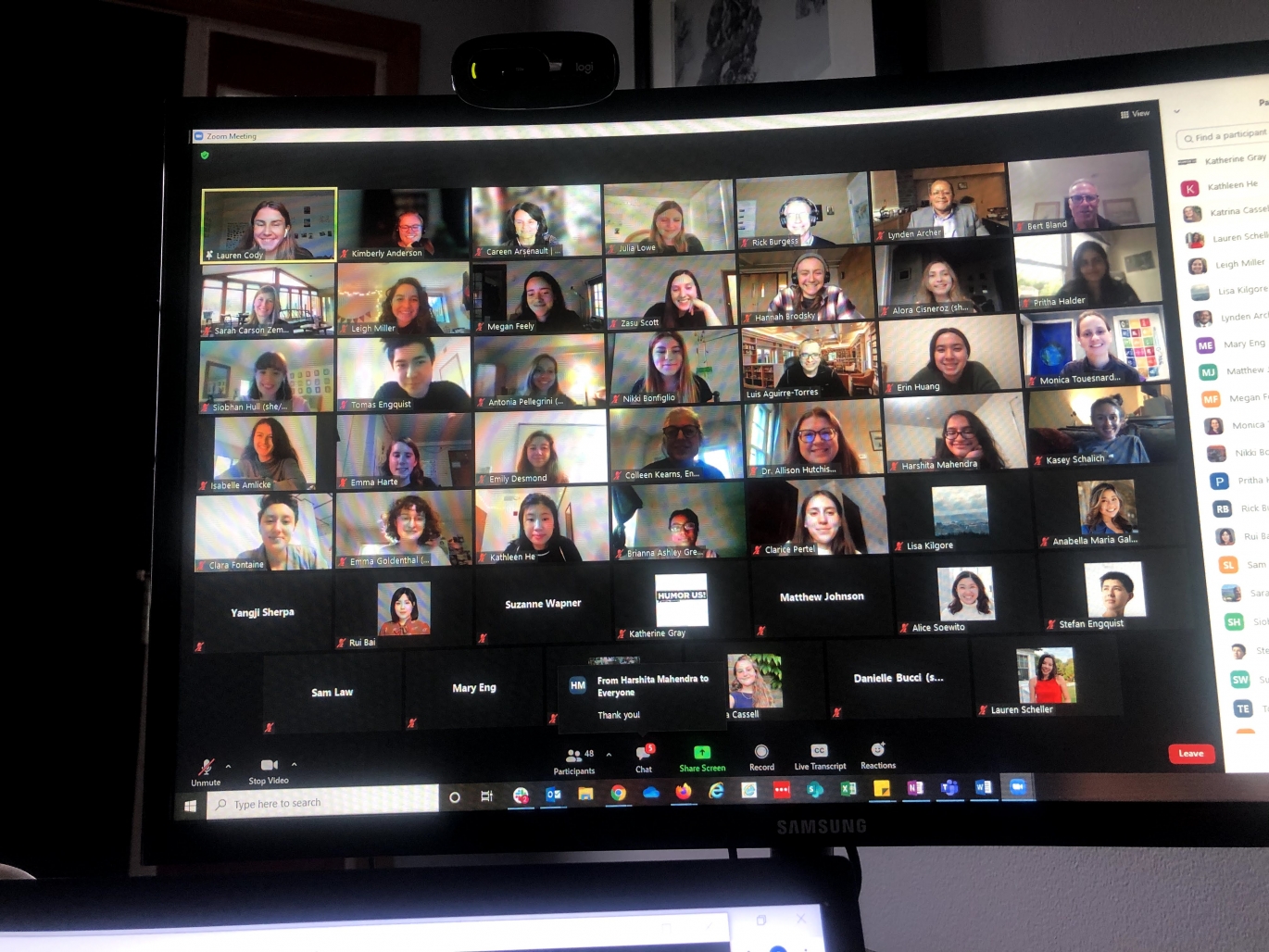 Snapshot of Zoom Golden Gorge celebration